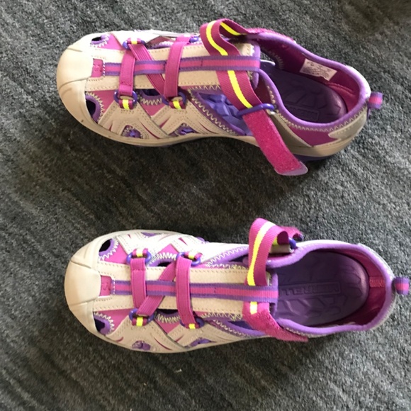 Merrell Girls' Water Sandals - Purple/Pink Multi - Size 4 - Picture 2 of 10